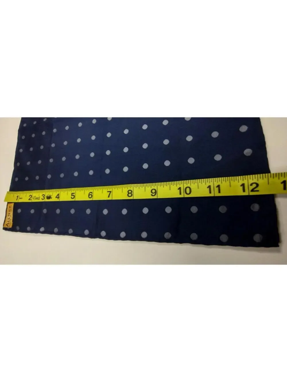 1940s HANKIE Silk Polka Dot ROYAL COLOR Handkerchief MADE IN ITALY Menswear 40s